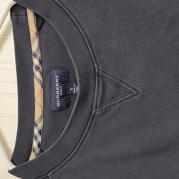 Burberry Golf Navy Crewneck Sweater with Red Logo, Men's Small - Picture 2 of 8